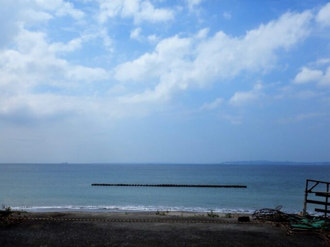 千葉県道256号・新舞子海岸線から見る海