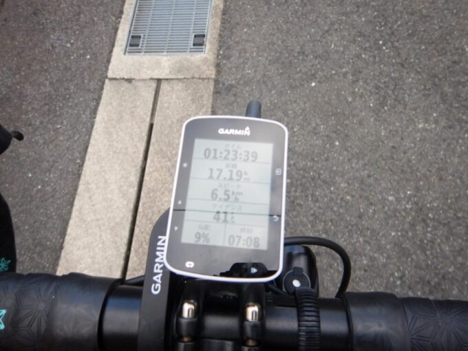 静岡県・亀石峠、サイクルコンピューター